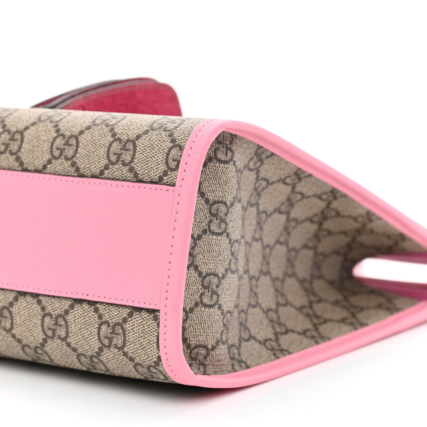 GG Supreme Monogram 3-D Strawberry Childrens Tote Beige Ebony Lotus Pink Fuxia Emerald