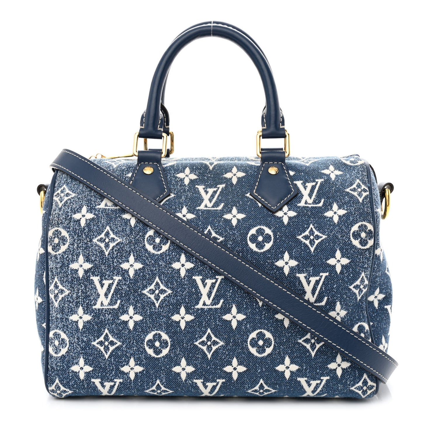 Monogram Jacquard Denim Speedy Bandouliere 25 Bleu