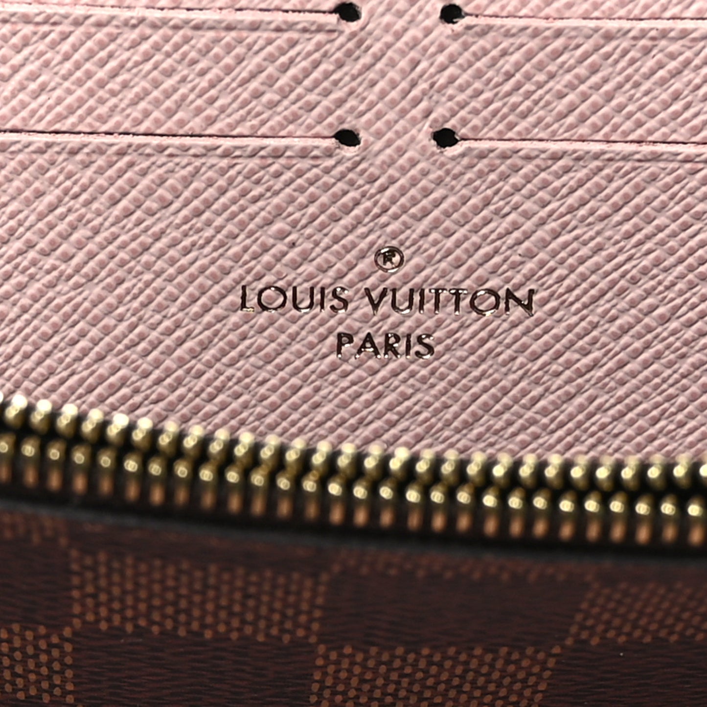 Damier Ebene Clemence Wallet Rose Ballerine