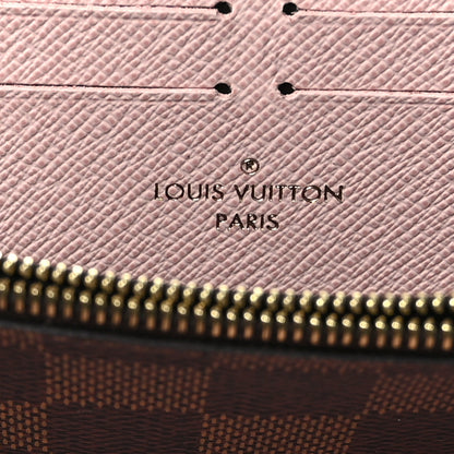 Louis Vuitton Damier Ebene Clemence Wallet Rose Ballerine 6 of 8