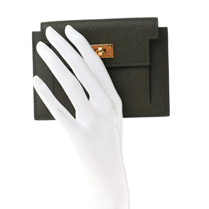 Hermes Epsom Kelly Pocket Compact Wallet Vert De Gris 3 of 8