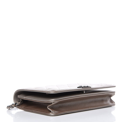 Chanel Metallic Caviar Quilted Boy Wallet On Chain WOC Copper 4 of 12