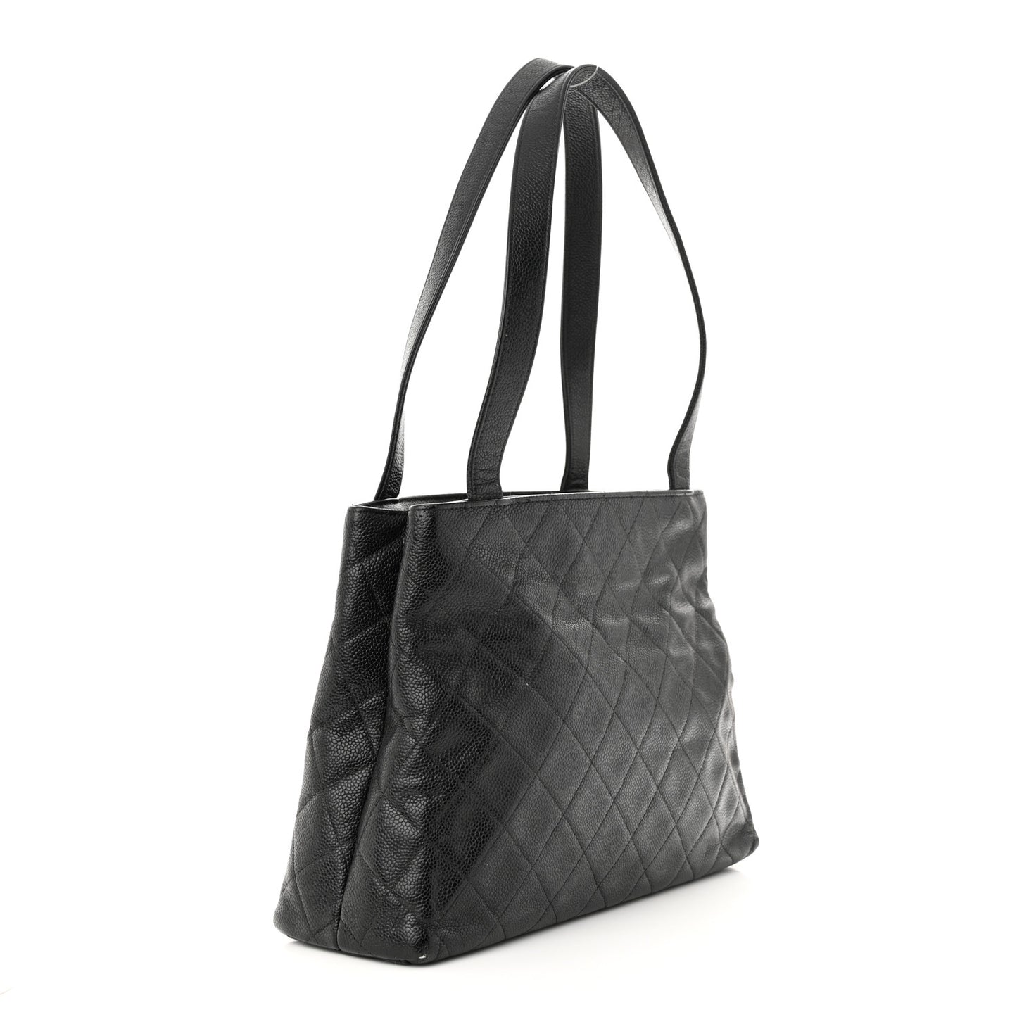Caviar Quilted CC Shoulder Bag Black