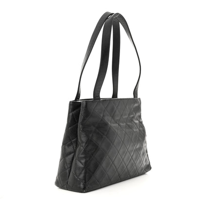 Chanel Caviar Quilted CC Shoulder Bag Black 3 of 15