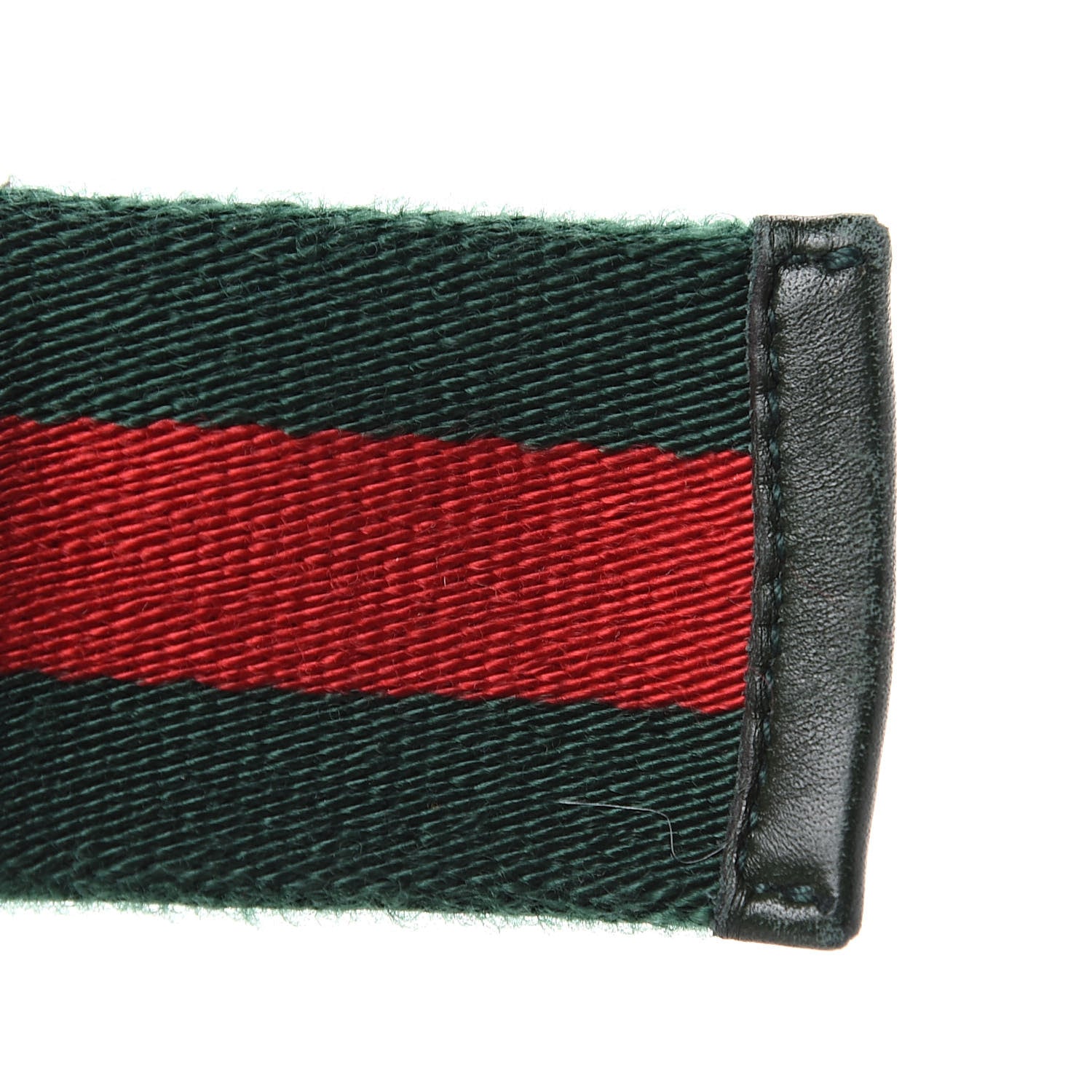 Gucci Nylon Buckle Web Belt 95 38 Red Green 5 of 5