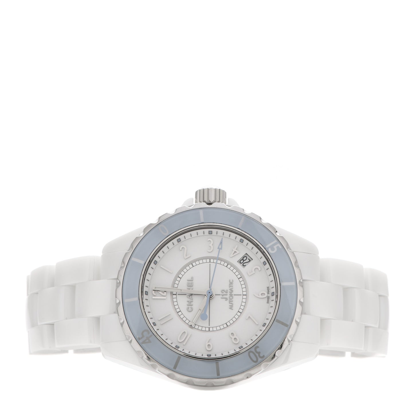 Stainless Steel Ceramic 38mm J12 Automatic Watch Soft Blue