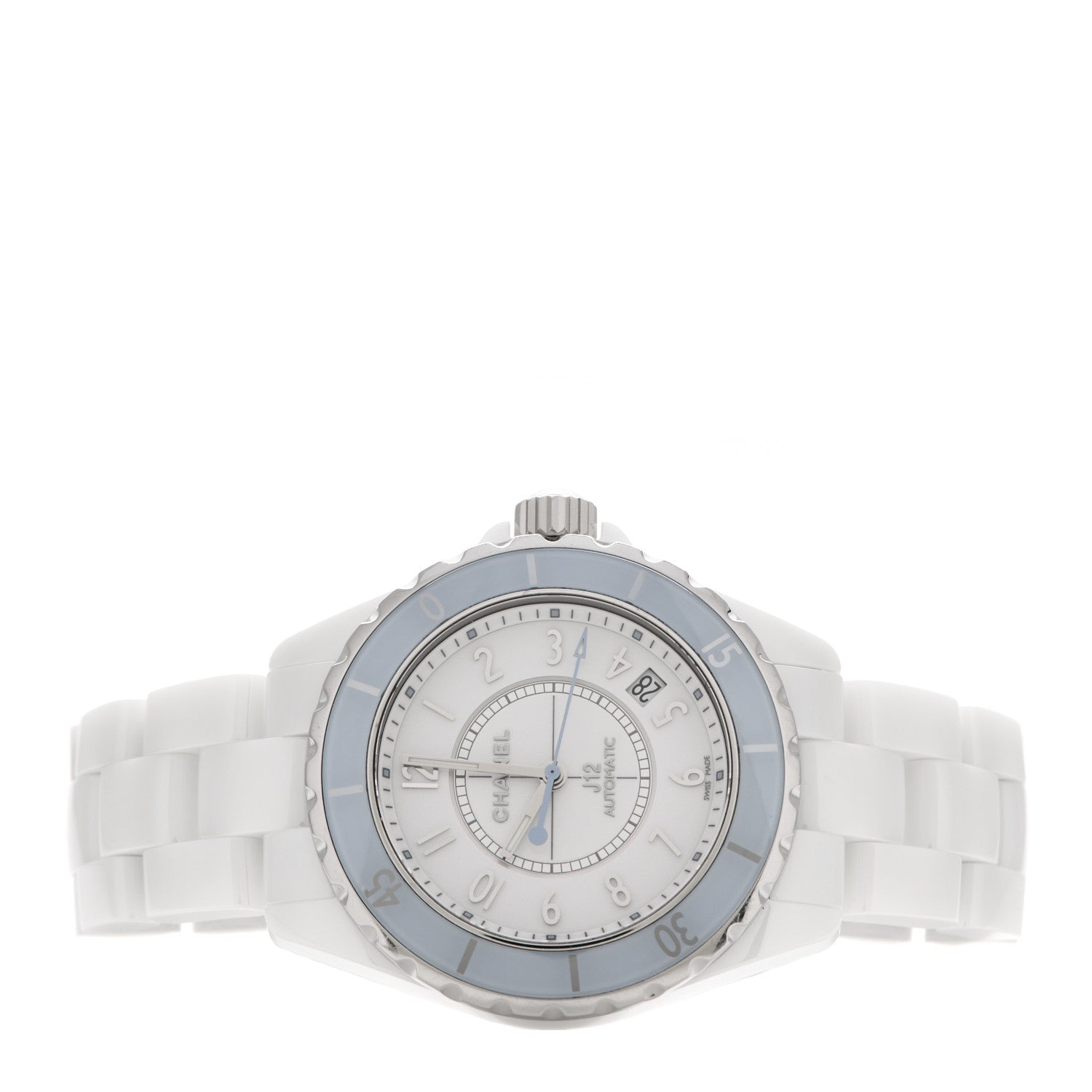 Chanel Stainless Steel Ceramic 38mm J12 Automatic Watch Soft Blue 2 of 4