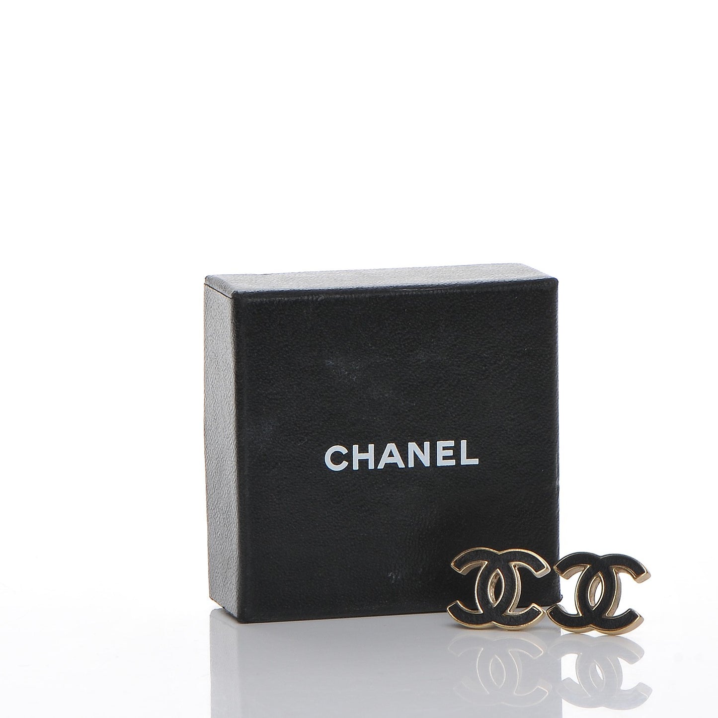 Lambskin CC Earrings Black