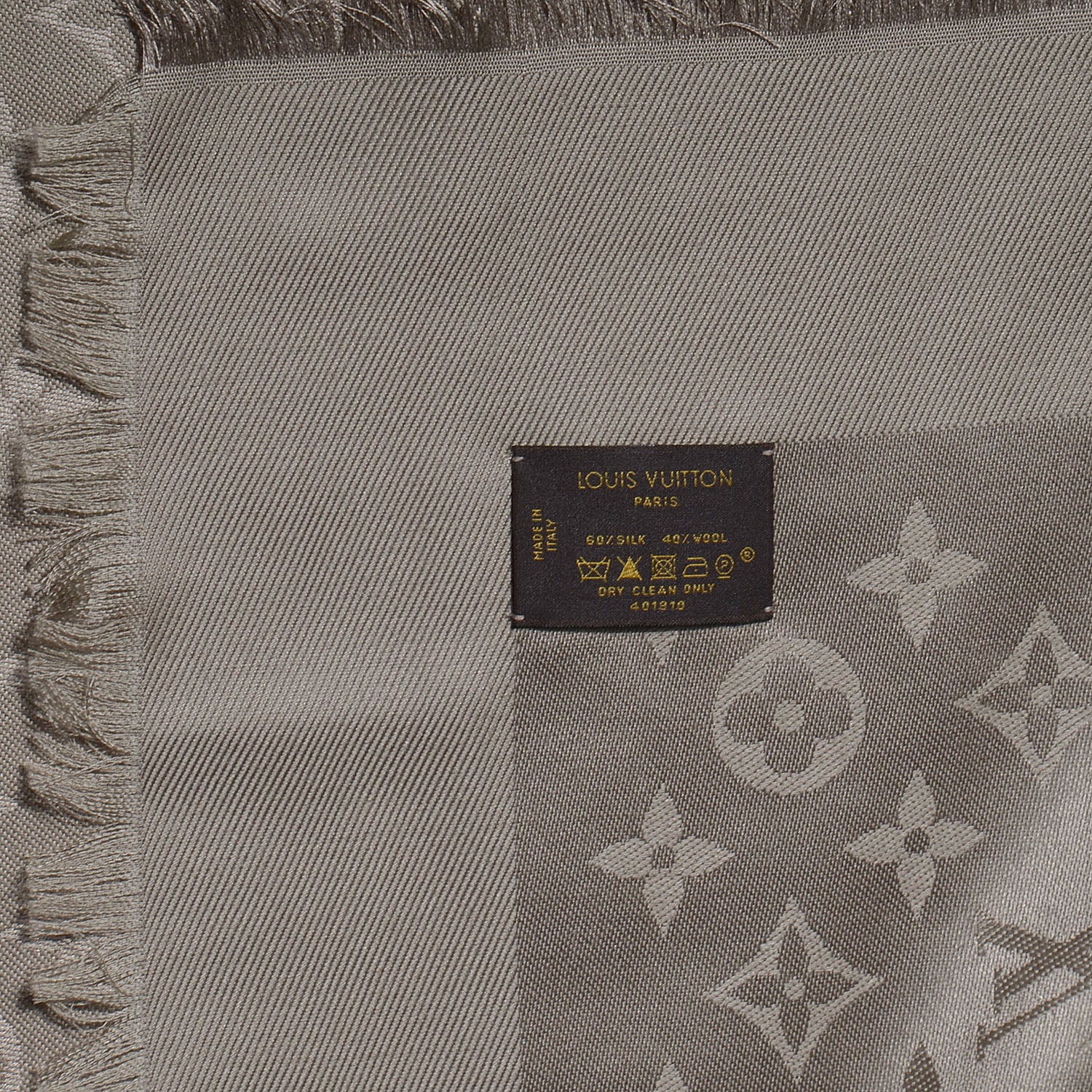 Louis Vuitton Silk Wool Monogram Shawl Verone 5 of 5
