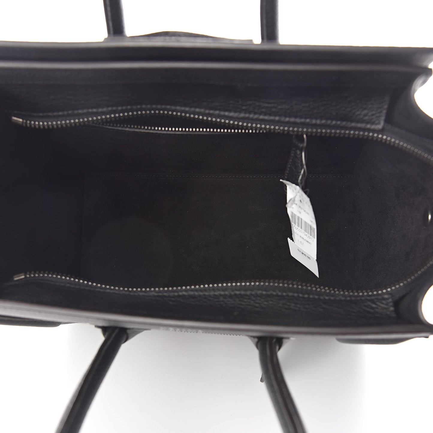 Drummed Calfskin Micro Luggage Black