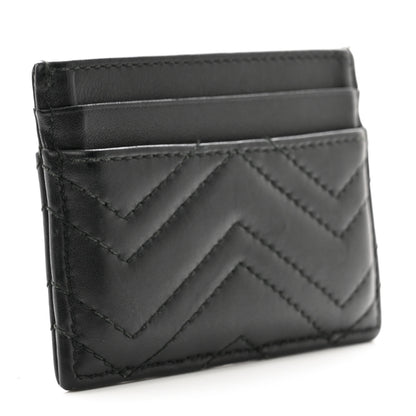 Gucci Calfskin Matelasse GG Marmont Card Holder Black 3 of 7