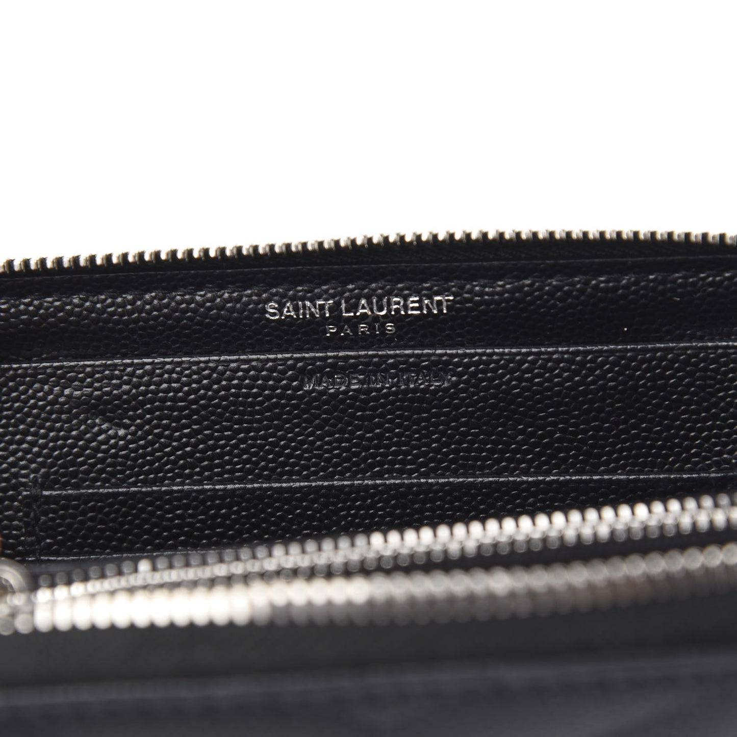 Grain De Poudre Matelasse Chevron Monogram Small Zip Around Wallet Black