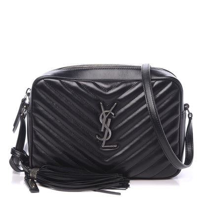 Saint Laurent Calfskin Matelasse Monogram Lou Camera Bag Black 1 of 11
