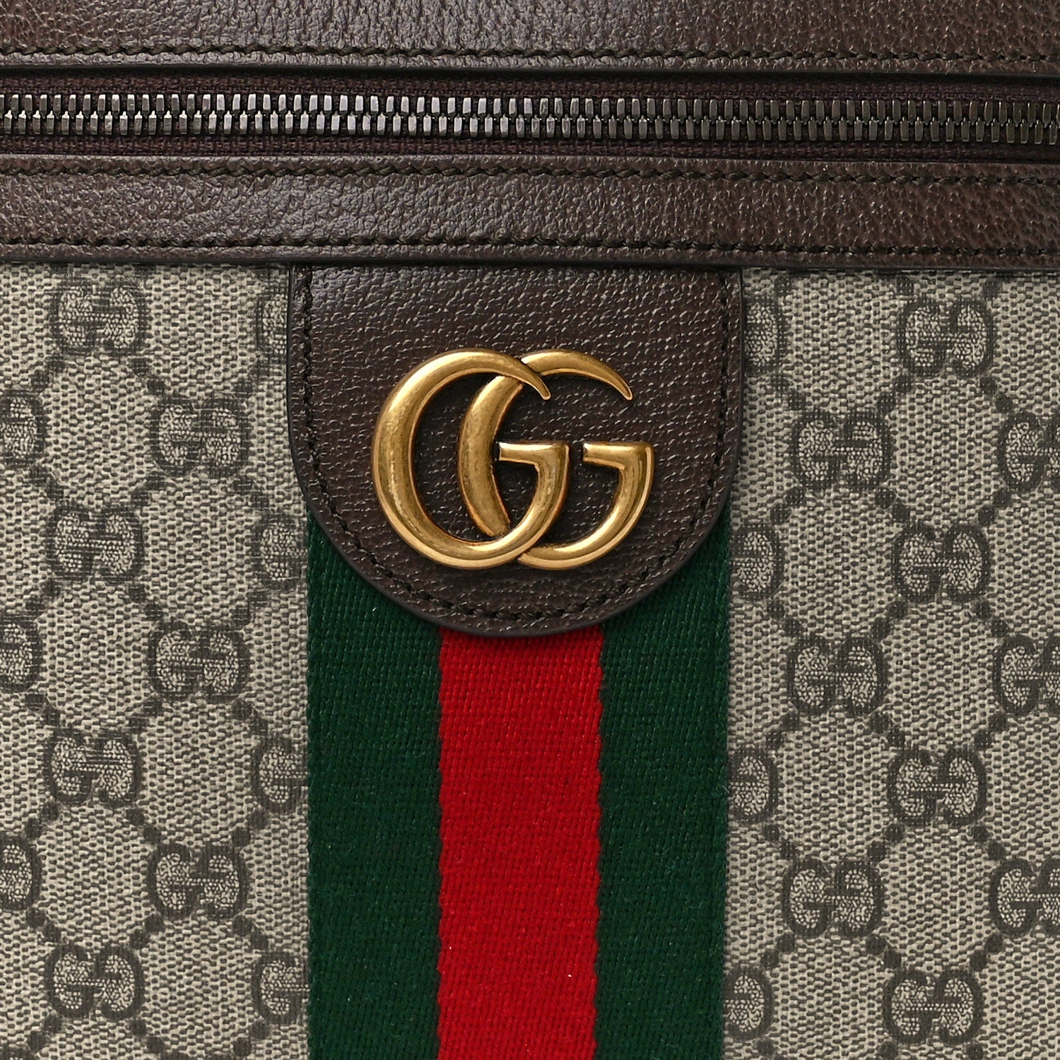 Gucci GG Supreme Monogram Web Small Ophidia Messenger Bag Brown 8 of 11