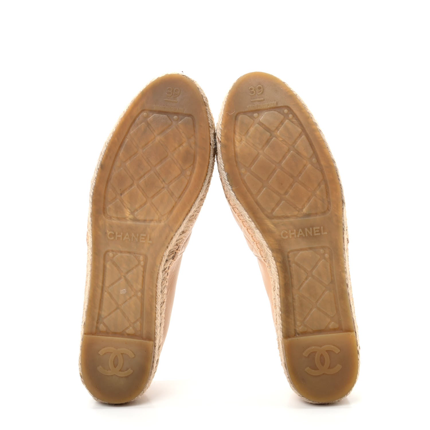 Chanel Lambskin Quilted CC Espadrilles 39 Beige 6 of 12