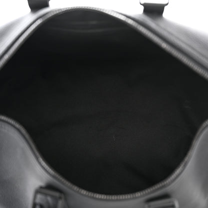 Louis Vuitton Grained Calfskin Aerogram Keepall Bandouliere 40 Black 5 of 16