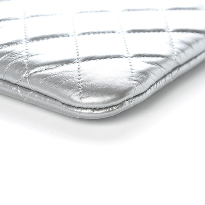 Chanel Calfskin Quilted Large Boy Chain Around Cosmetic Case Silver 6 of 12