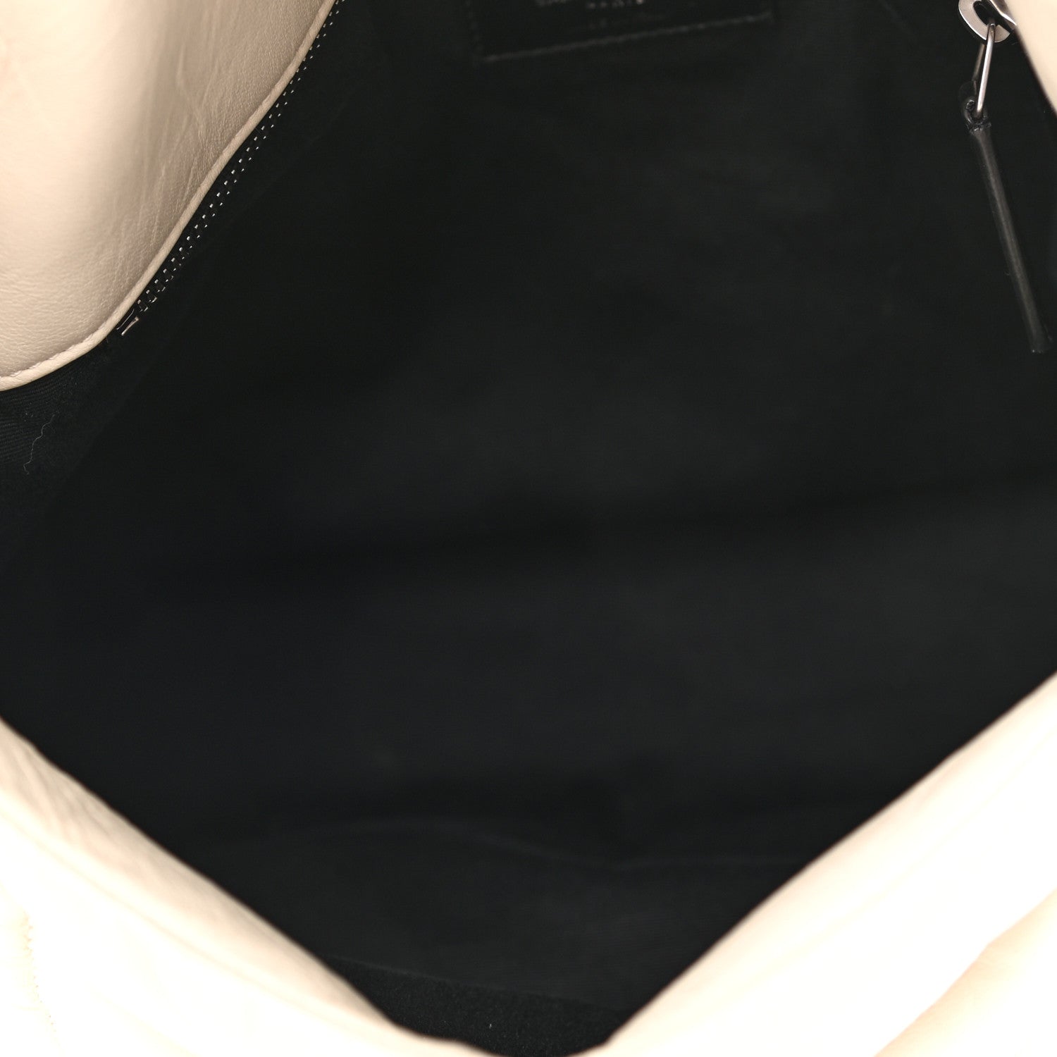 Saint Laurent Lambskin Quilted Medium Loulou Puffer Monogram Chain Satchel Crema Soft 4 of 11