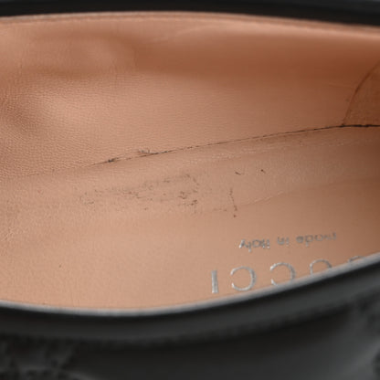 Gucci Nappa Cordovan Lux GG Matelasse Buckled Platform Lug Sole 60mm Loafers 37.5 Black 14 of 16