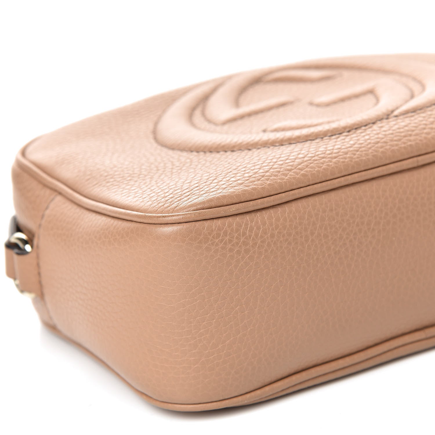 Gucci Pebbled Calfskin Small Soho Disco Bag Camelia 8 of 14