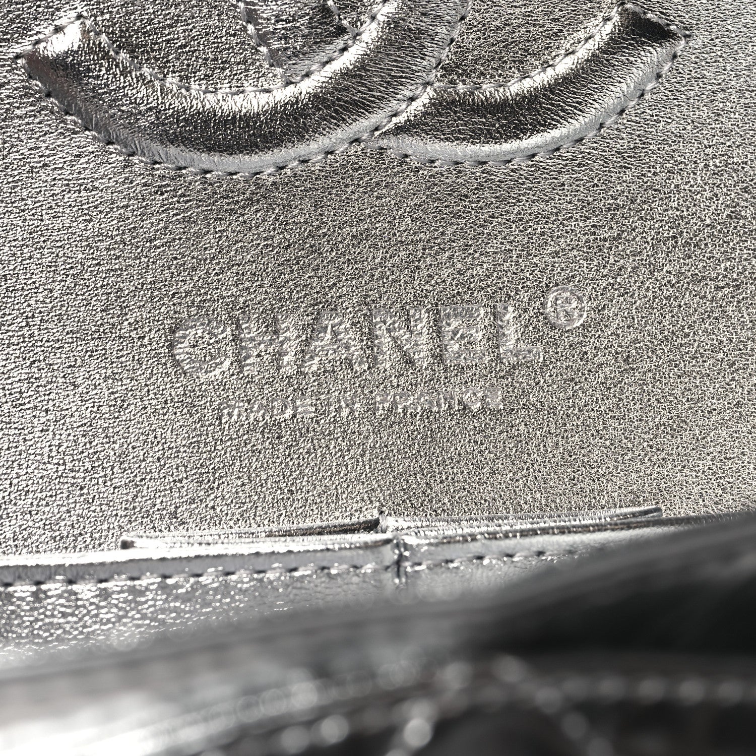 Chanel Hammered Metallic Calfskin Quilted Small Double Flap Silver 6 of 13