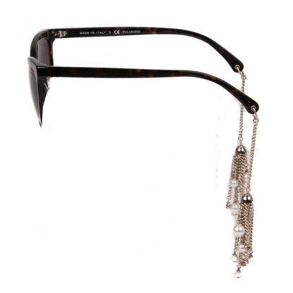 Chanel Acetate Polarized Fantasy Pearl Cat Eye Sunglasses 5341-H-A Tortoise 3 of 6