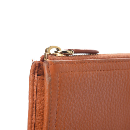 Prada Vitello Daino 2/3 Zip Continental Wallet Papaya 11 of 17