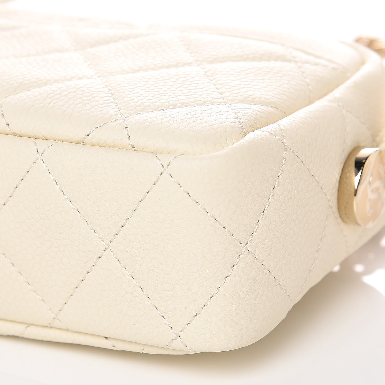 Chanel Caviar Quilted Mini Coco Tassel Camera Case White 9 of 10