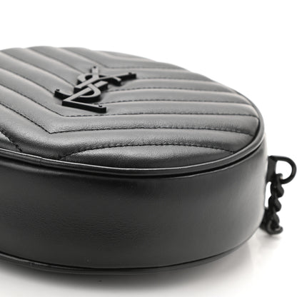 Saint Laurent Calfskin Matelasse Chevron Round Vinyle Camera Bag Black 9 of 9