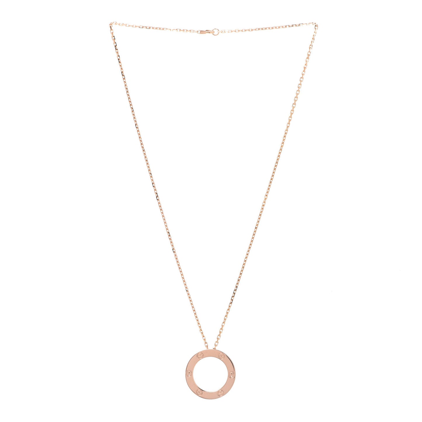 18K Pink Gold LOVE Pendant Necklace