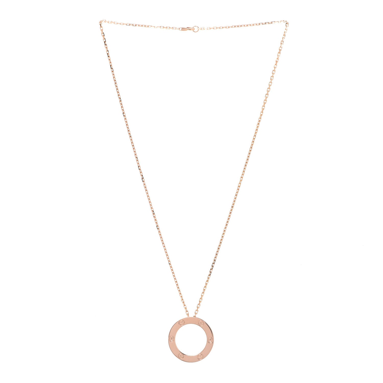 Cartier 18K Pink Gold LOVE Pendant Necklace 3 of 7