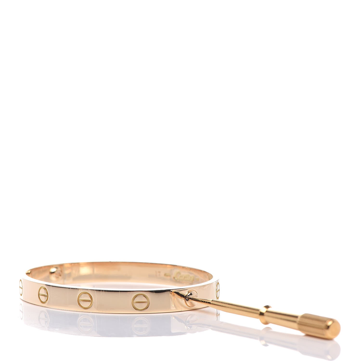 Cartier 18K Yellow Gold LOVE Bracelet 17 7 of 8
