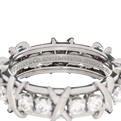 Tiffany Platinum Diamond Schlumberger Sixteen Stone Ring 52 6 4 of 5