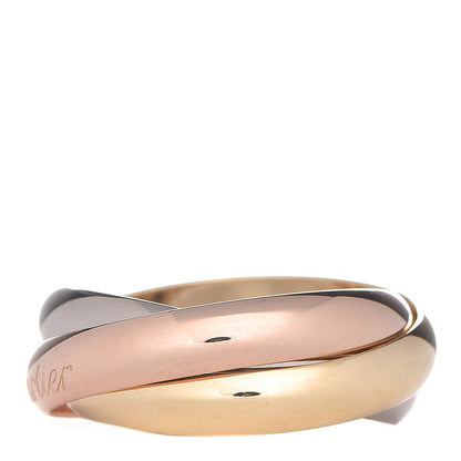 Cartier 18K Pink Yellow White Gold Classic Trinity Ring 53 6.25 3 of 5