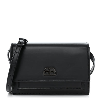 Balenciaga Shiny Box Calfskin Monochrome XS Sharp Belt Bag Black 5 of 15