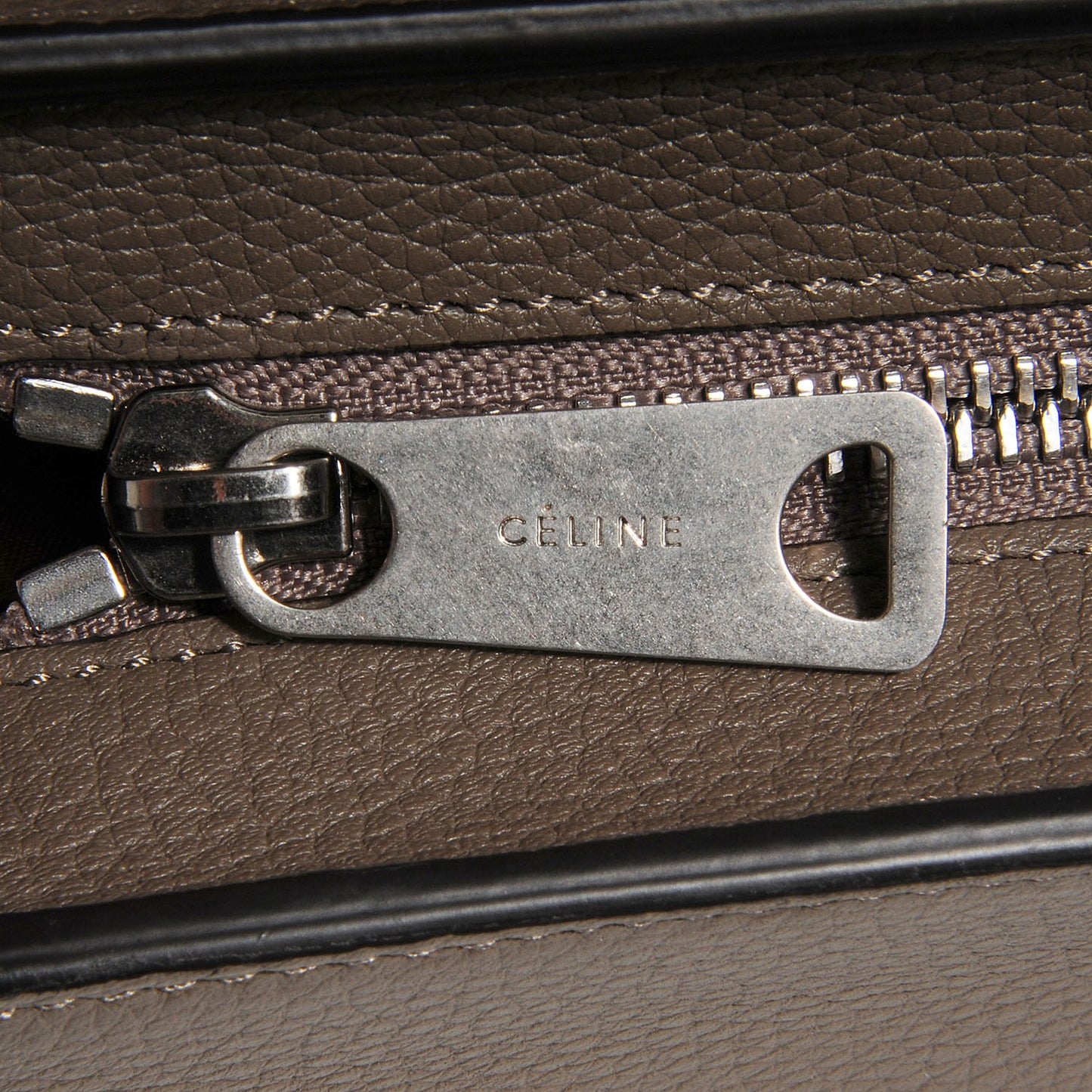Drummed Calfskin Suede Small Trapeze Dune