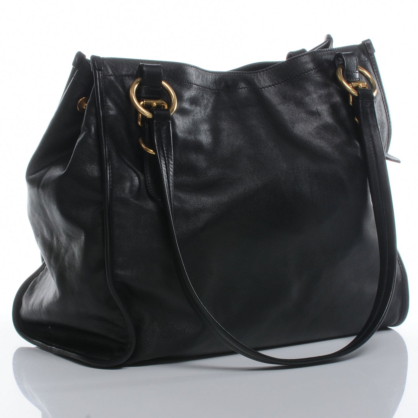 Soft Calf Shoulder Bag Nero Black