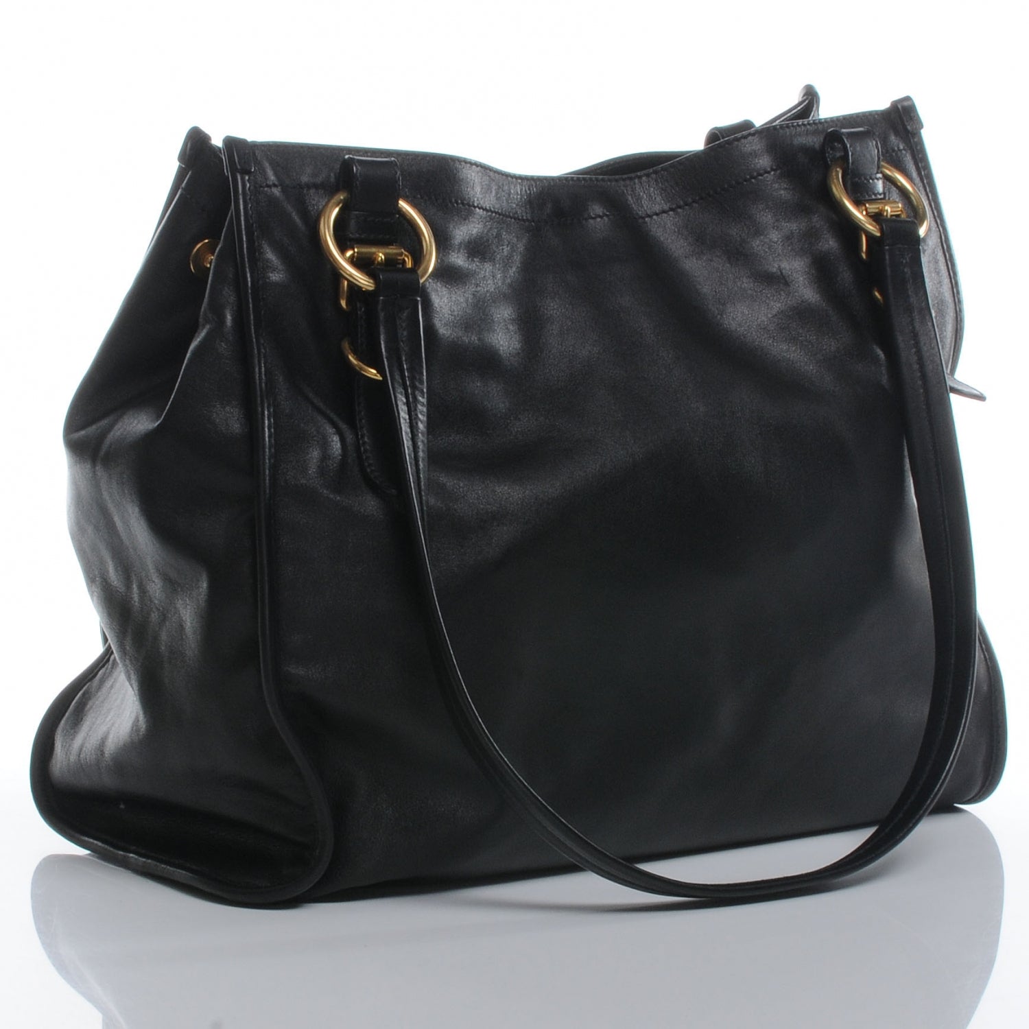 Prada Soft Calf Shoulder Bag Nero Black 4 of 9