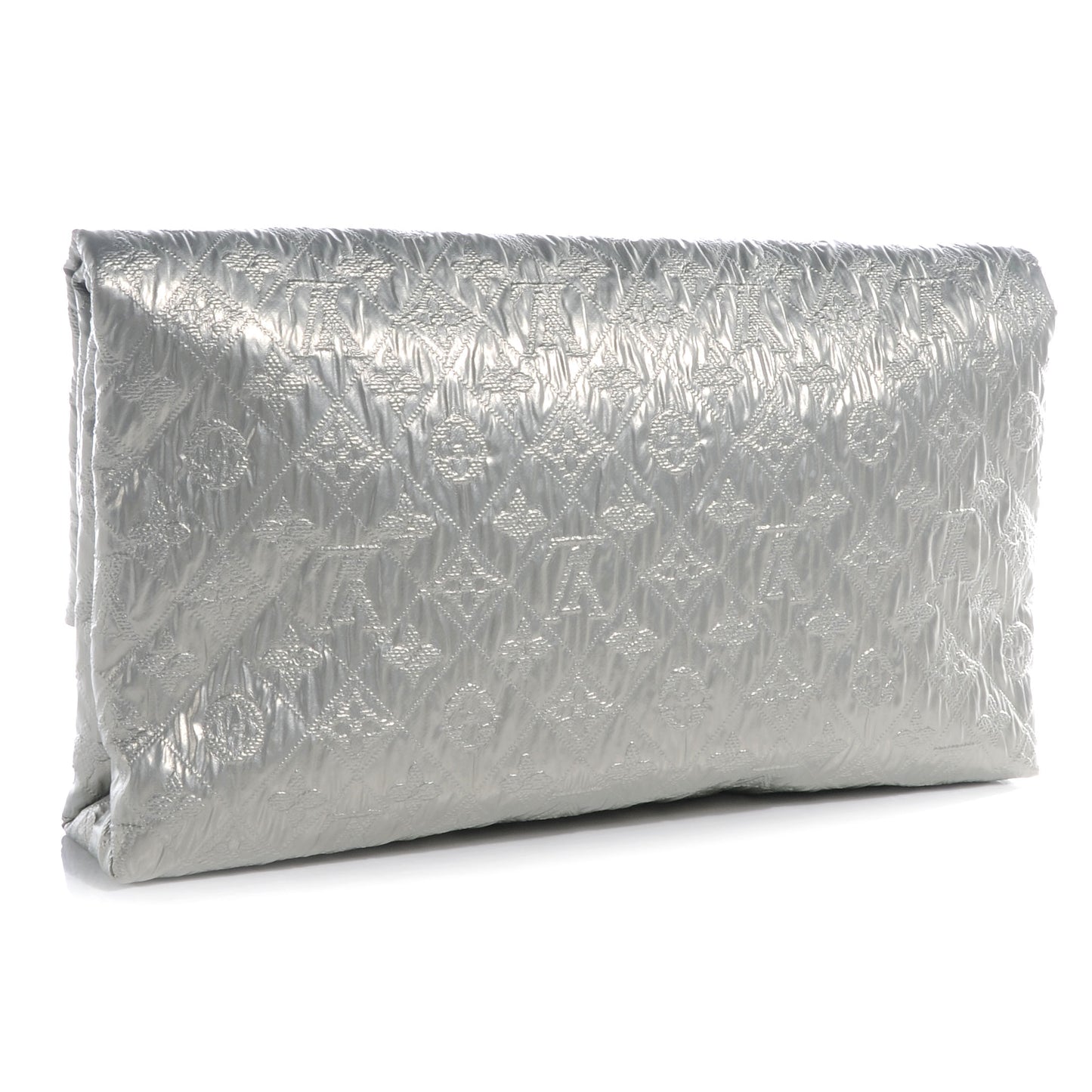 Jacquard Quilted Monogram Limelight Clutch GM Perle