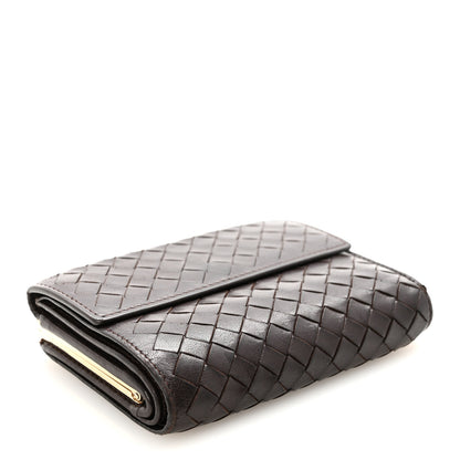 Bottega Veneta Nappa Intrecciato French Flap Wallet Ebano 4 of 7