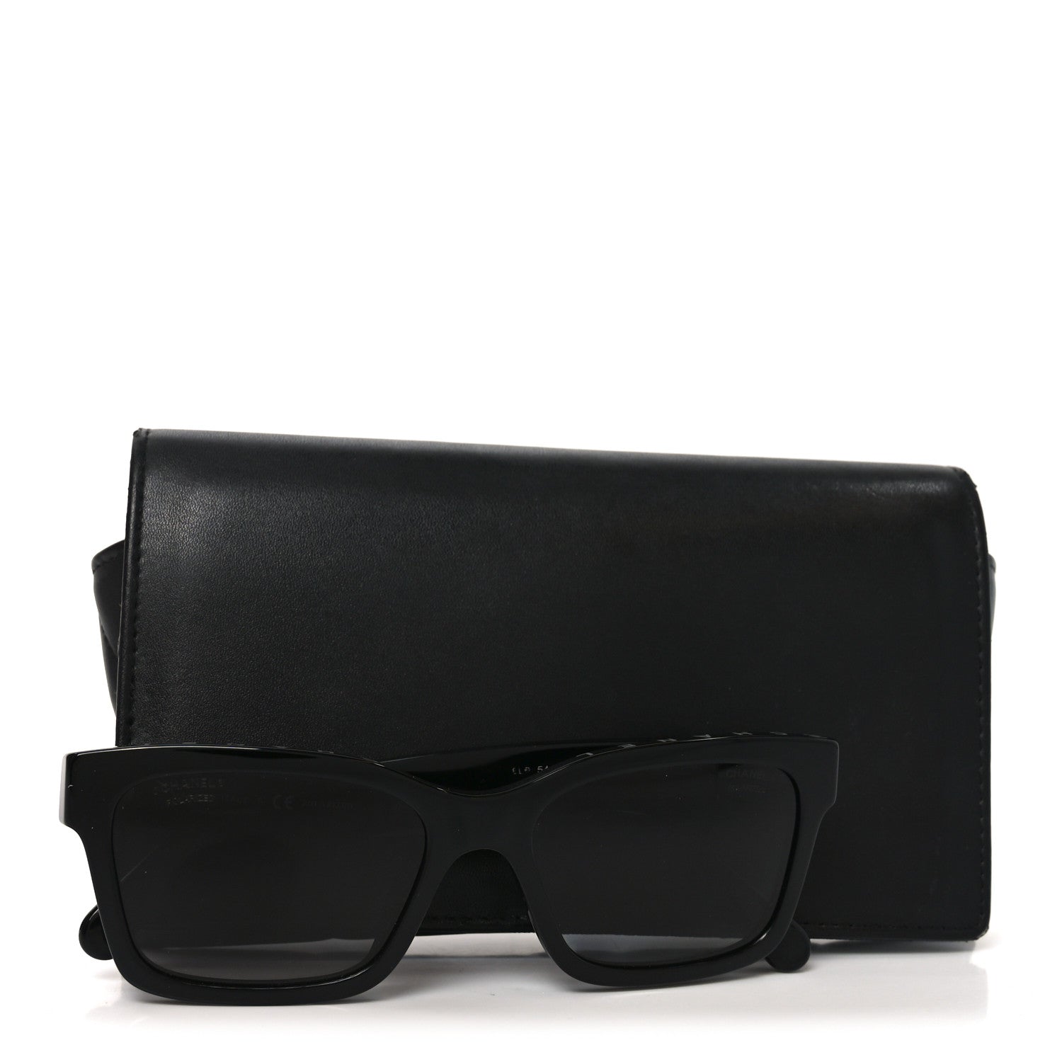 Chanel Acetate Polarized Square Sunglasses 5417-A Black 8 of 8