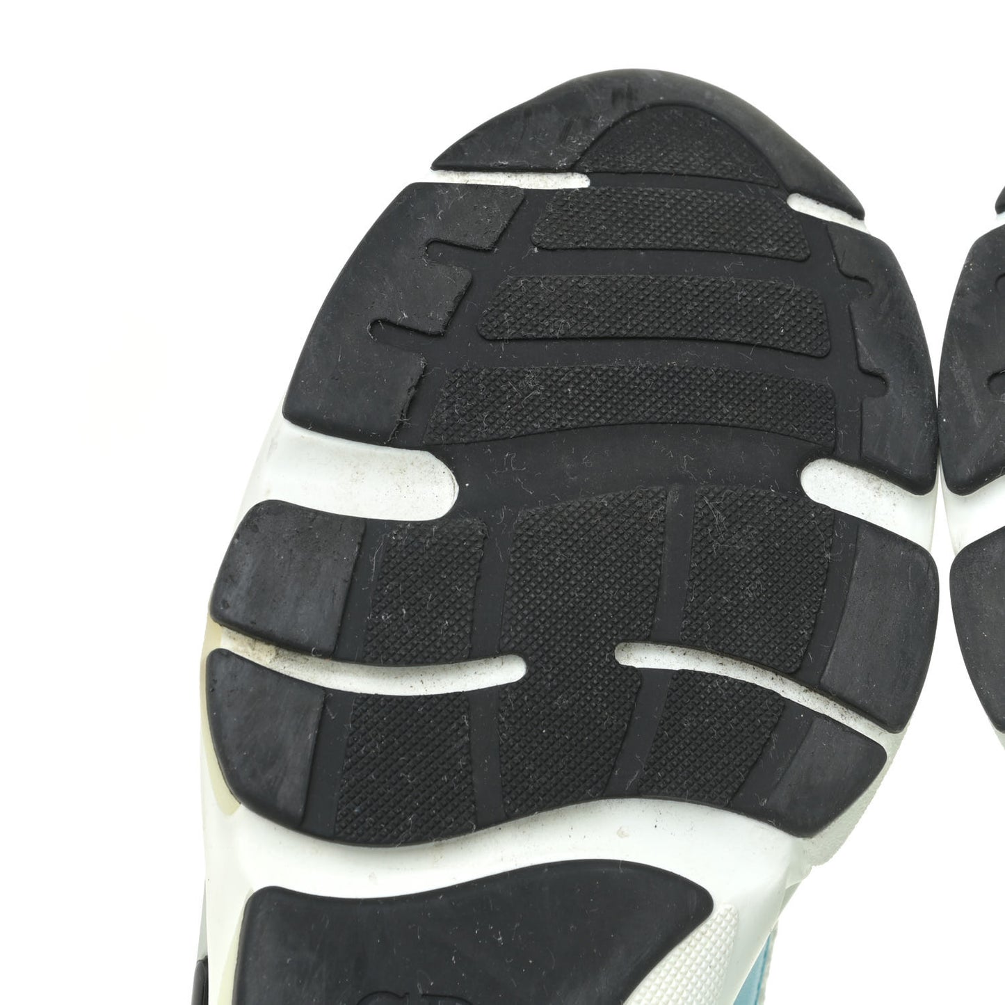 Technical Mesh Calfskin Mens B22 Sneakers 43 White Blue Grey