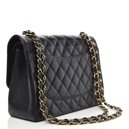 Chanel Caviar Quilted Jumbo Double Flap Black 4 of 15