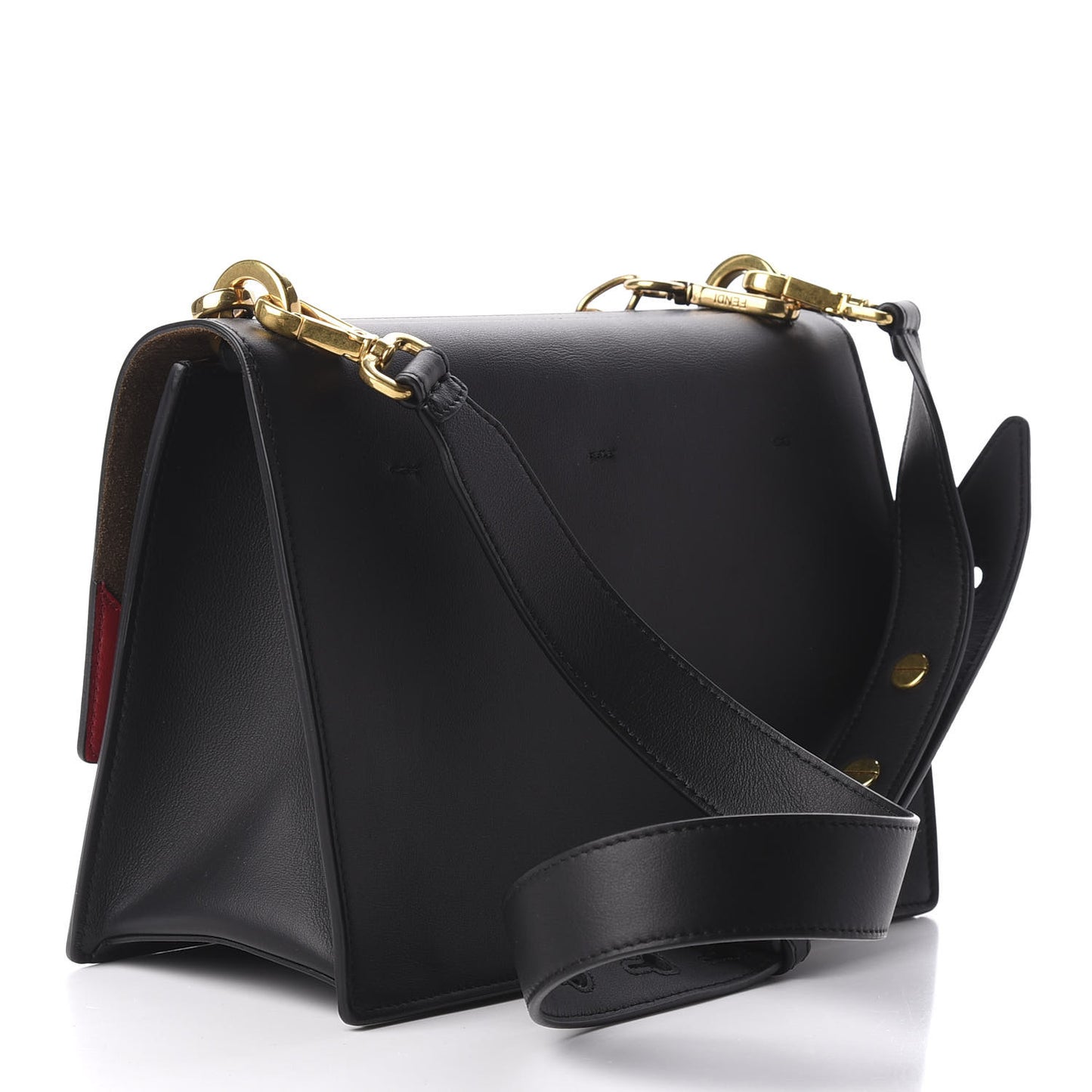Vitello Grace Matte F is Fendi Kan U Shoulder Bag Black