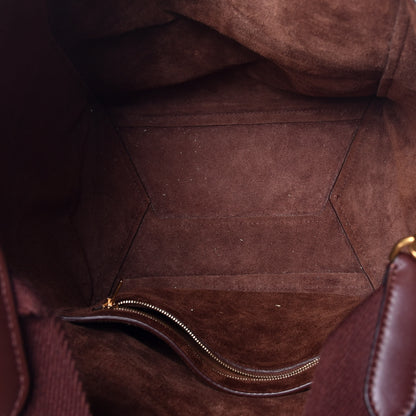 Celine Natural Calfskin Sangle Bucket Bag Burgundy 5 of 8