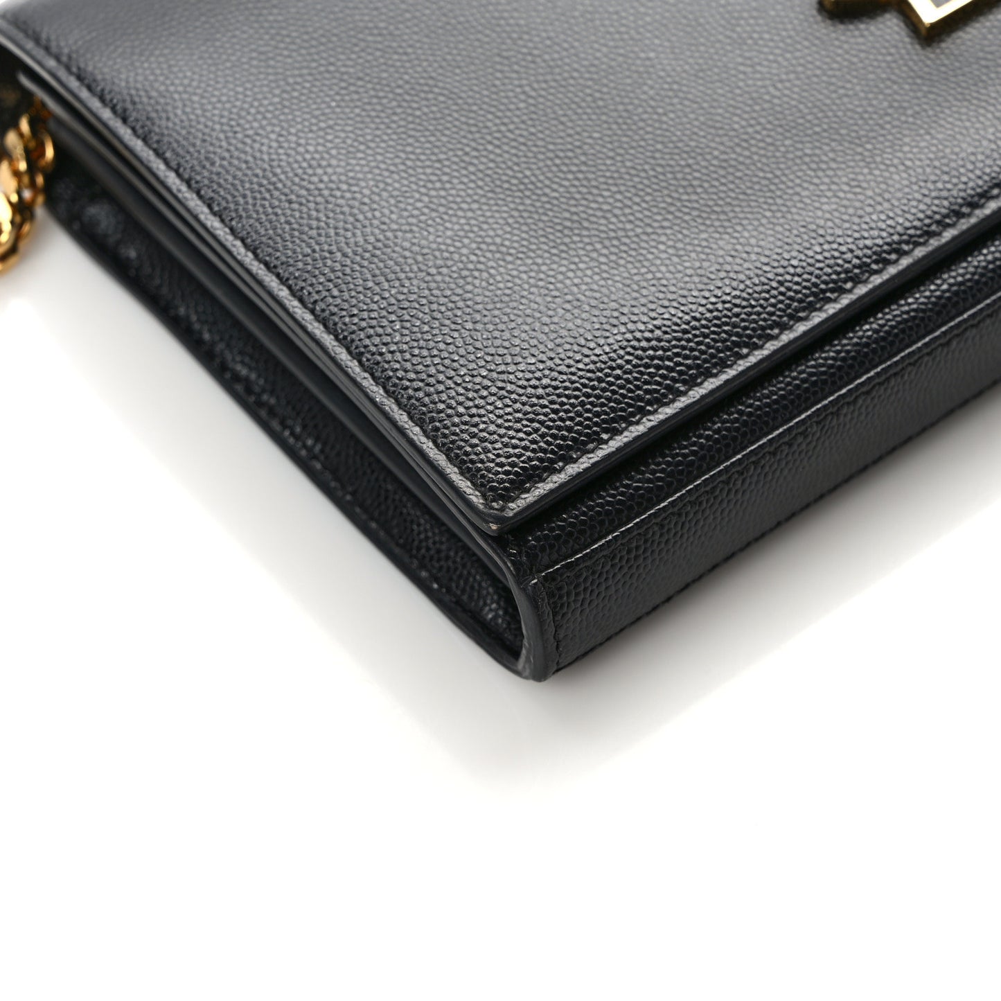 Grain De Poudre Monogram Chain Wallet Black