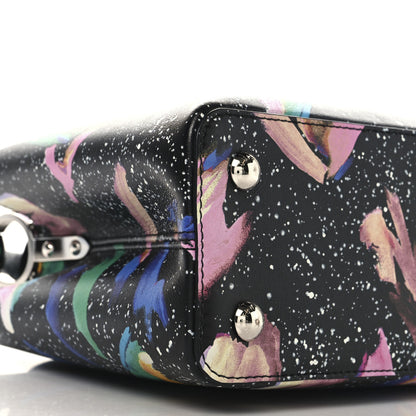Louis Vuitton Calfskin Splash Print Capucines PM Black 7 of 8