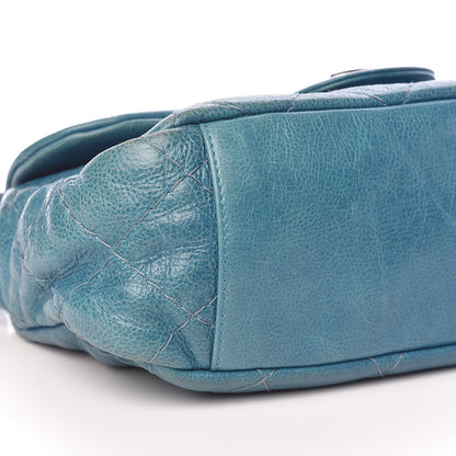 Chanel Glazed Calfskin Stitched On The Road Flap Blue 8 of 10