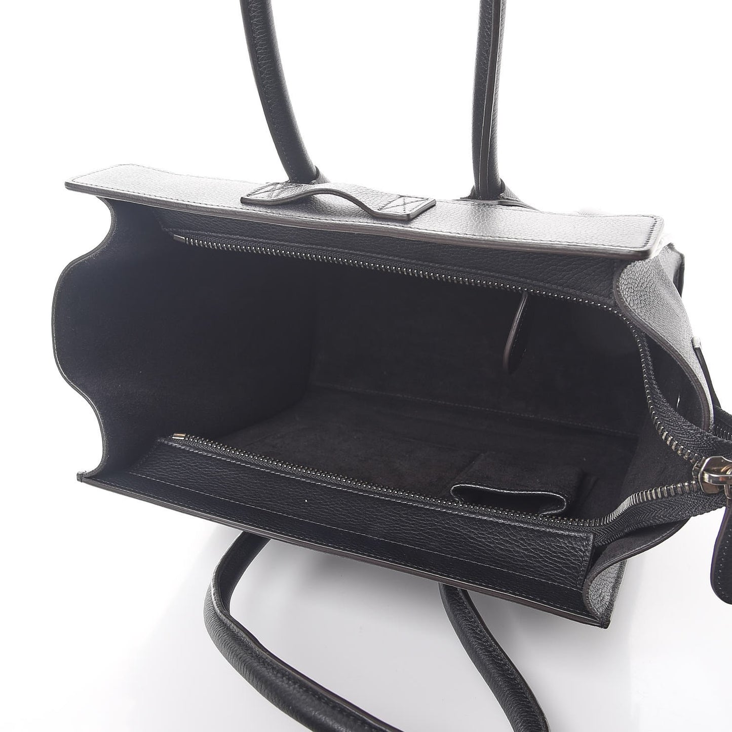 Drummed Calfskin Micro Luggage Black
