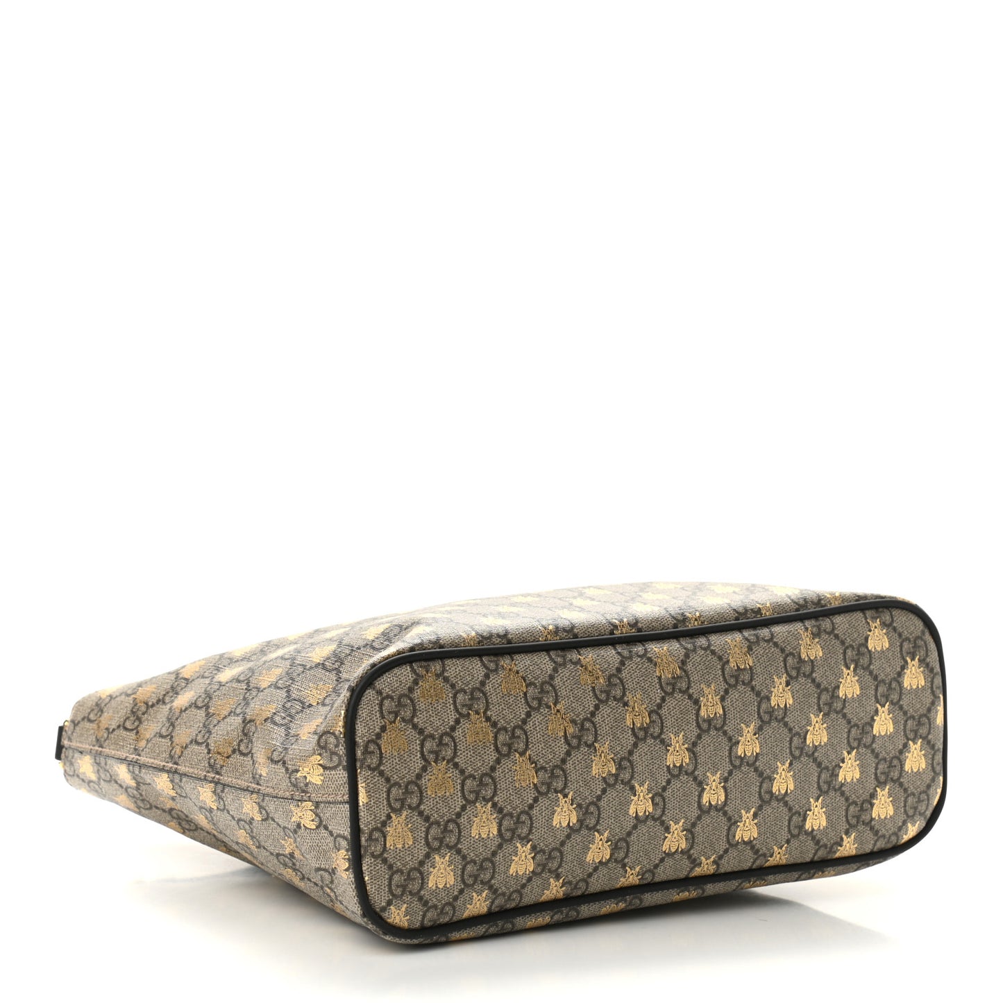 Soft GG Supreme Monogram Bees Small Crossbody Tote Beige Oro Black